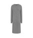 Robe Mi-longue Manches Longues Femme Gris Moyen Chiné Pieces-2