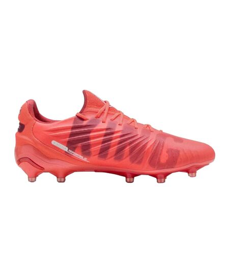 Womens/ladies King Ultimate Firm Ground Football Boots White Fire Red Puma