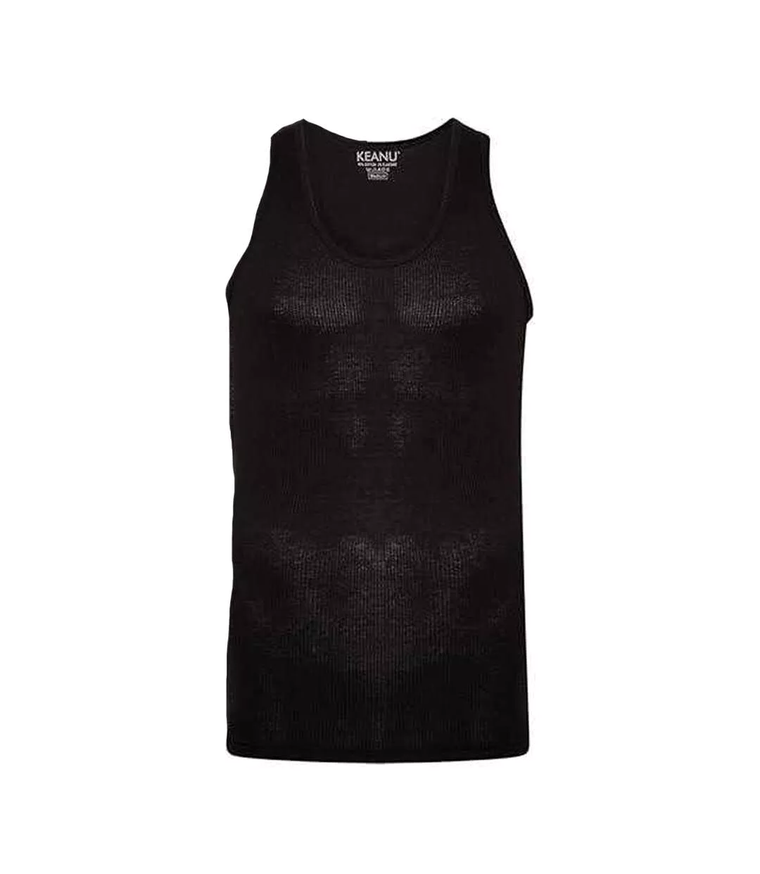 Débardeurs Motif/style Côtelé Homme Noir Keanu-4