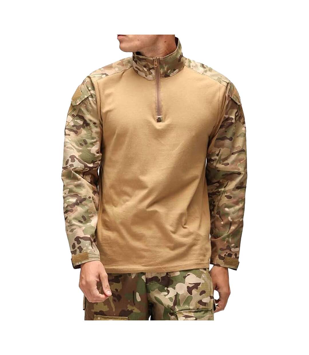 T-shirt Manches Longues Special Ops Homme Gris Pâle Vert Viper-2