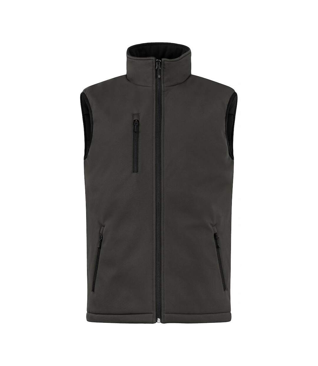 Mens softshell padded vest dark grey Clique