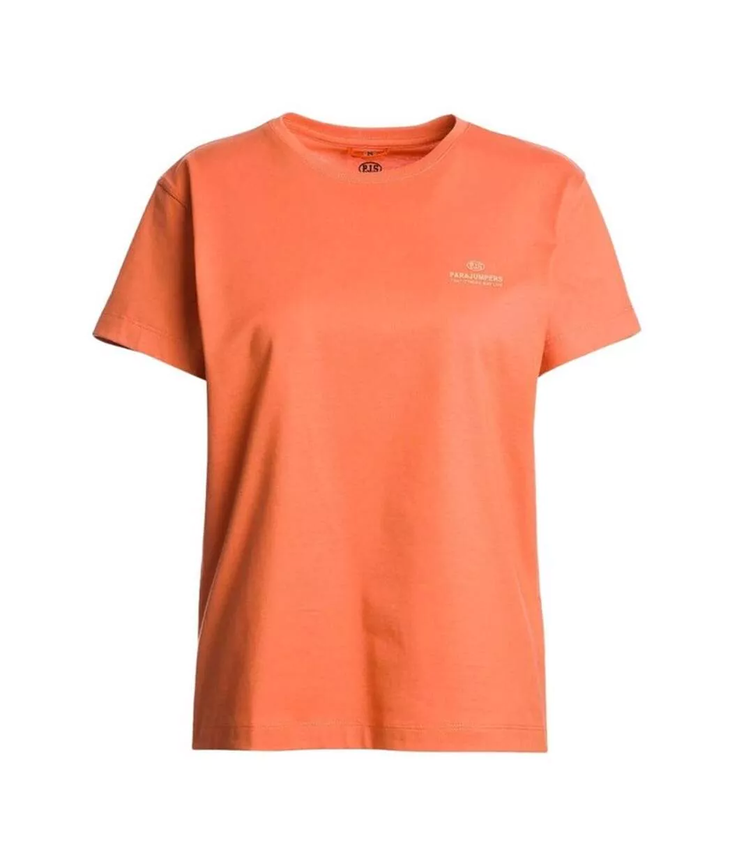 Womens/ladies Logo T-shirt Canyon Orange Parajumpers-2
