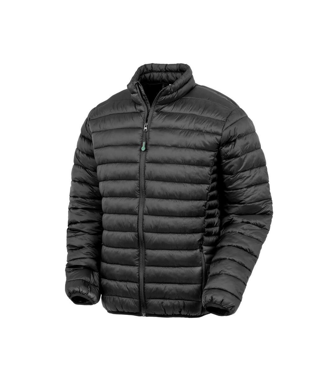 Mens recycled padded jacket black Result Genuine Recycled