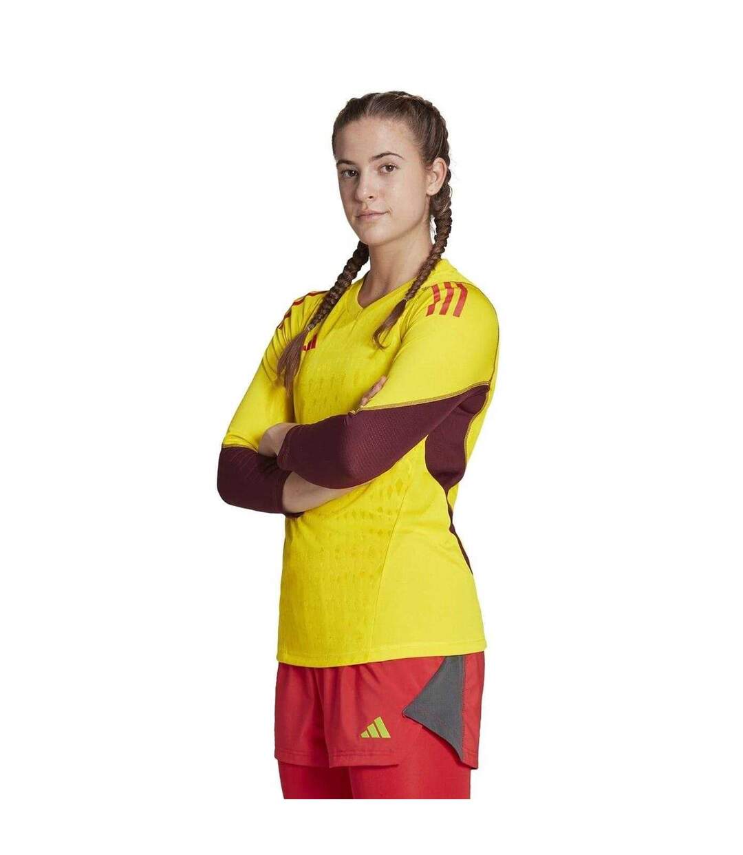 Maillot De Gardien De But Tiro Pro Femme Jaune Rouge Adidas-4