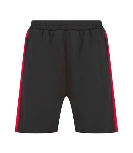 Finden & Hales Mens Knitted Shorts (Black/Red)