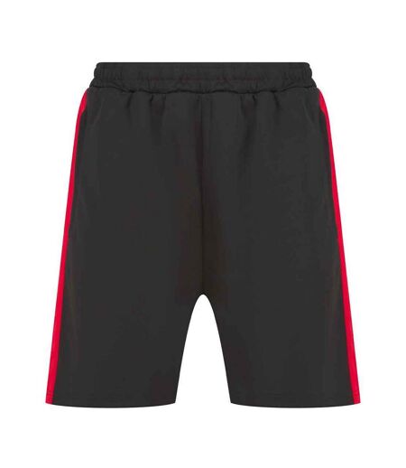 Finden & Hales Mens Knitted Shorts (Black/Red)