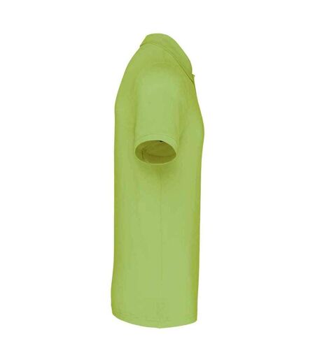 Mens Pique Polo Shirt Lime Green Kariban