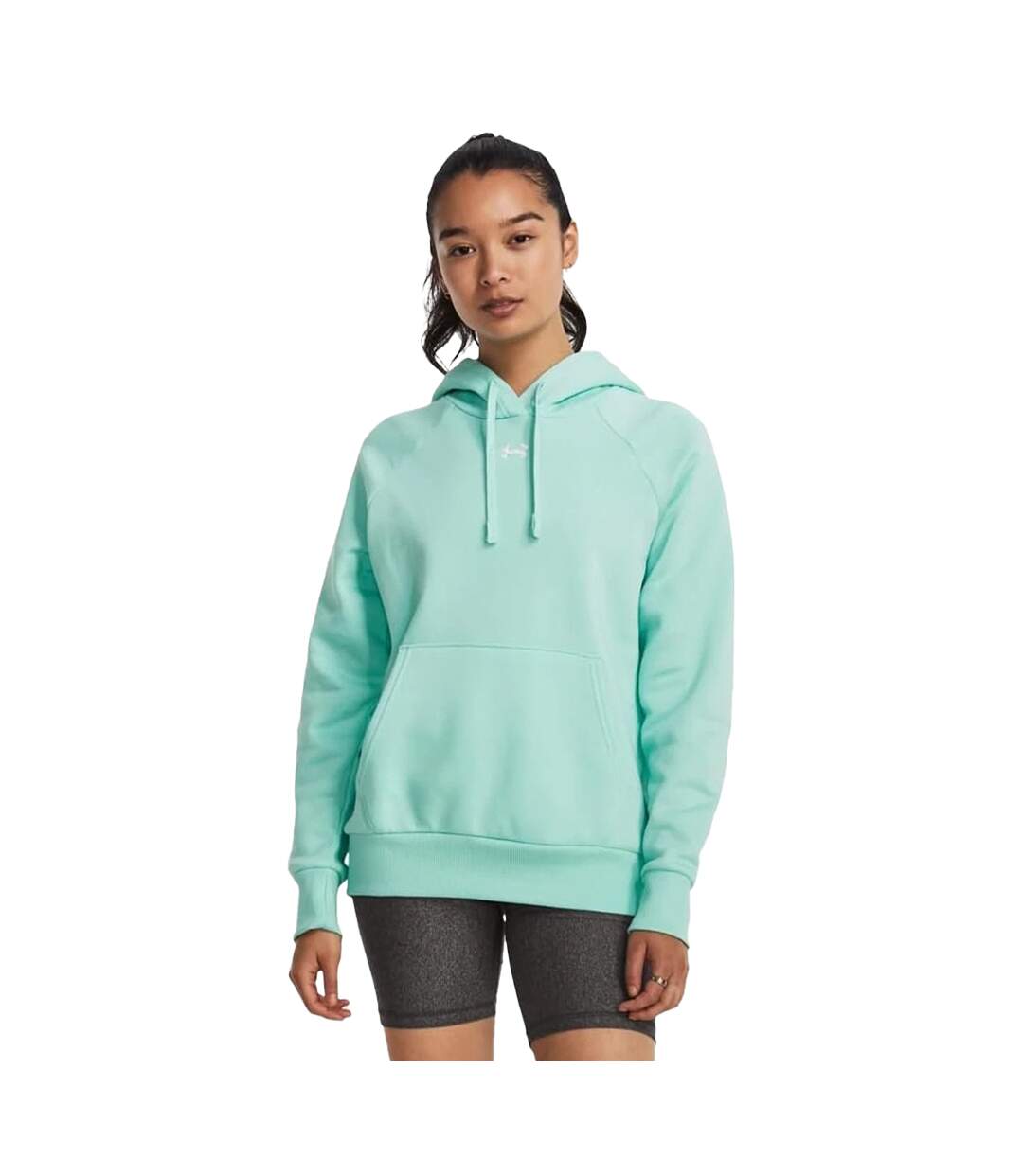 Sweat À Capuche Rival Femme Bleu Under Armour-1