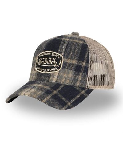 Casquette baseball avec filet adulte en flannelle à carreaux Car Vondutch