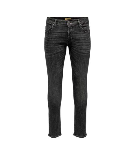 Mens 5 Pockets Slim Jeans Black Only