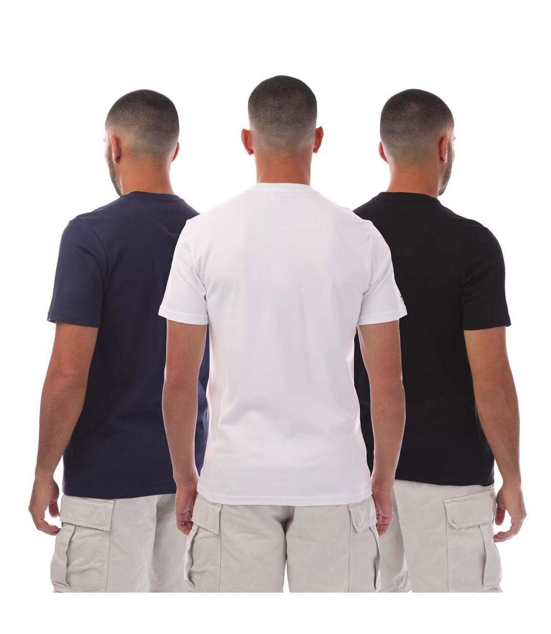 Lot De 3  T-shirts Cali Crown Homme Noir Blanc Modern Amusement-2