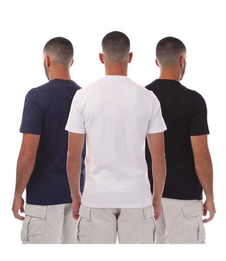 Lot De 3  T-shirts Cali Crown Homme Noir Blanc Modern Amusement