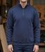 CHALLENGER PIERRO2 — Sweat molleton col camionneur bleu : chaleur et résistance optimale-1