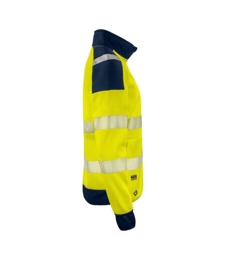 Mens Hi-vis Sweatshirt Yellow Navy Projob