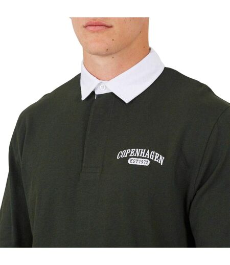 Haut De Rugby Motif/style Brodé Homme Vert Blanc Brave Soul