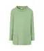 Womens/ladies Logo Roll Neck Sweatshirt Grass Green Lazy Jacks-1