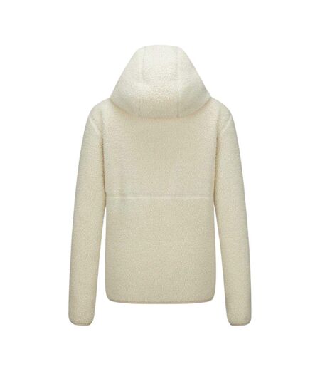 Womens/ladies Tundra Sherpa Fleece Lightweight Hooded Jacket Cream Karrimor
