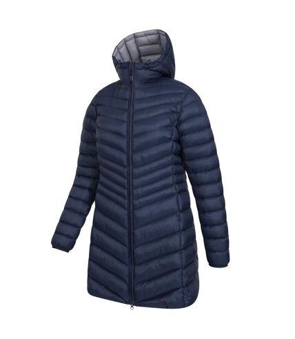 Womens/ladies florence long padded jacket navy Mountain Warehouse