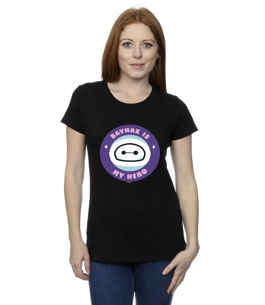 Disney - T-shirt BIG HERO BAYMAX MY HERO POCKET - Femme (Noir) - UTBI13438-2