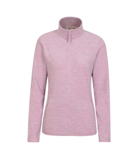 Mountain Warehouse Womens/Ladies Snowdon II Melange Full Zip Fleece Jacket (Light Pink) - UTMW538