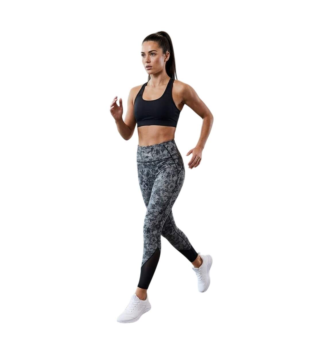 Legging Motif/style Camouflage Femme Gris Everlast-1