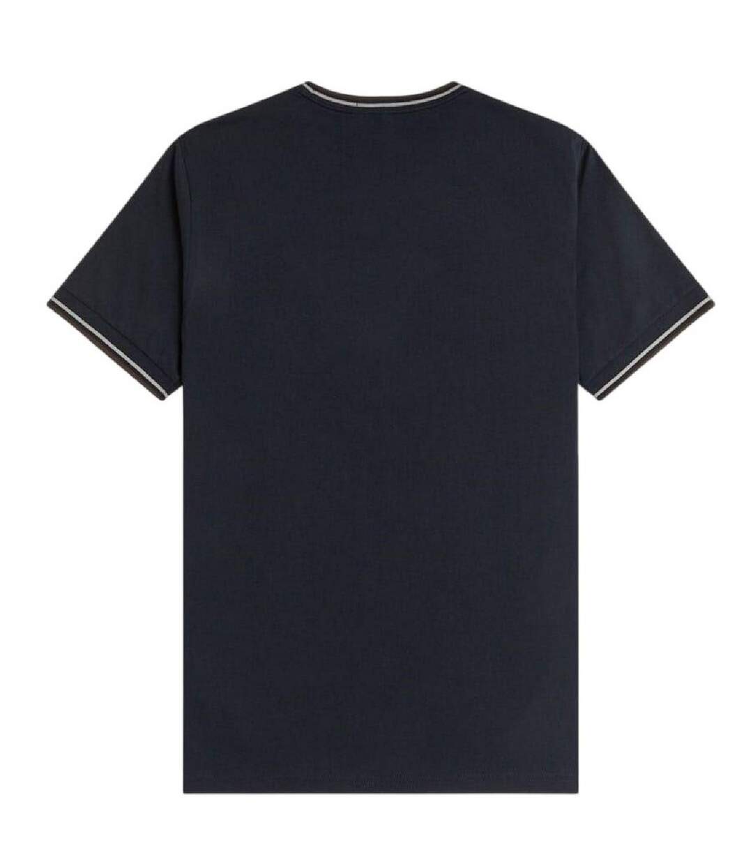 T-shirt Motif/style Rayure Contrastée Sur Bord Homme Bleu Marine Foncé Fred Perry-3