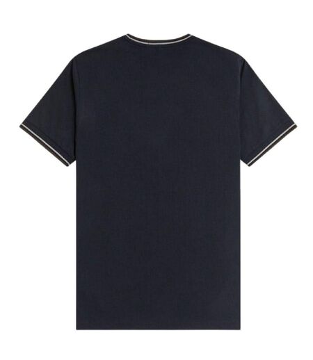 T-shirt Motif/style Rayure Contrastée Sur Bord Homme Bleu Marine Foncé Fred Perry