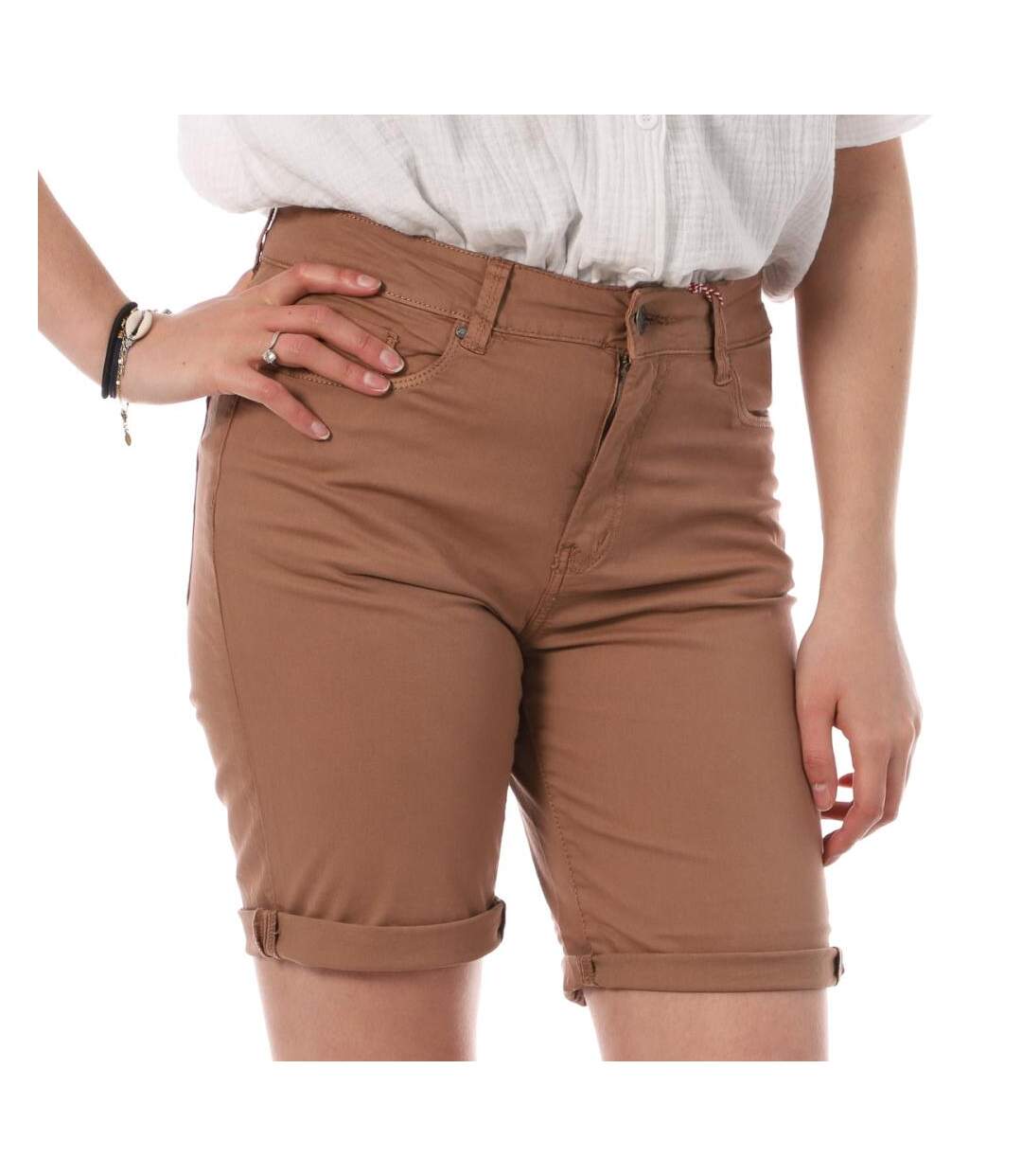 Bermudas Marron Femme Lee Cooper Wopara - 26-1