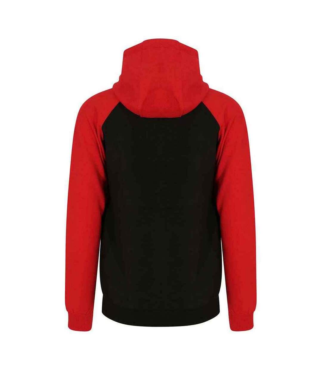 Veste à capuche femme noir vif / rouge feu Awdis-2