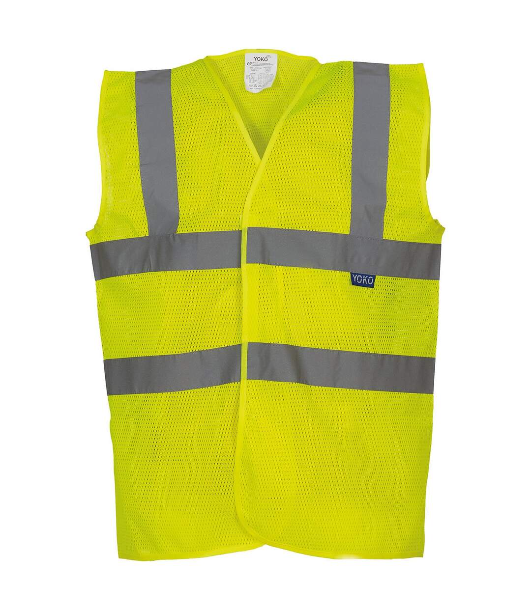 Gilet En Maille Hi-Vis Unisexe Pour Adultes Jaune Yoko-1