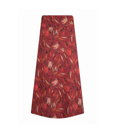 Womens/ladies rene leaves jersey natural maxi skirt rhubarb Weird Fish