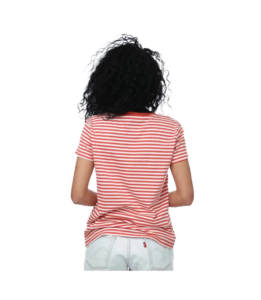T-shirt perfect femme orange / blanc Levis-2