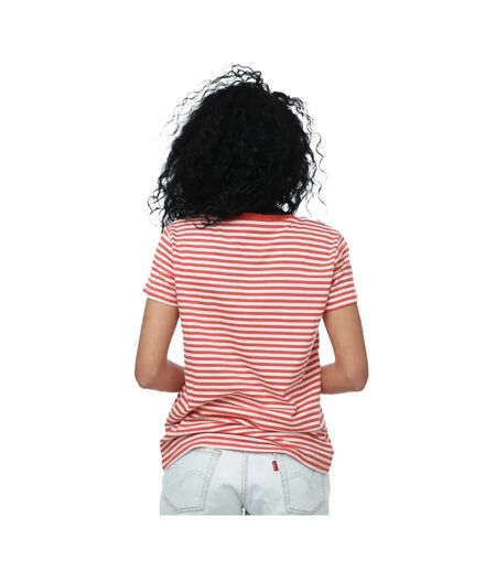 T-shirt perfect femme orange / blanc Levis