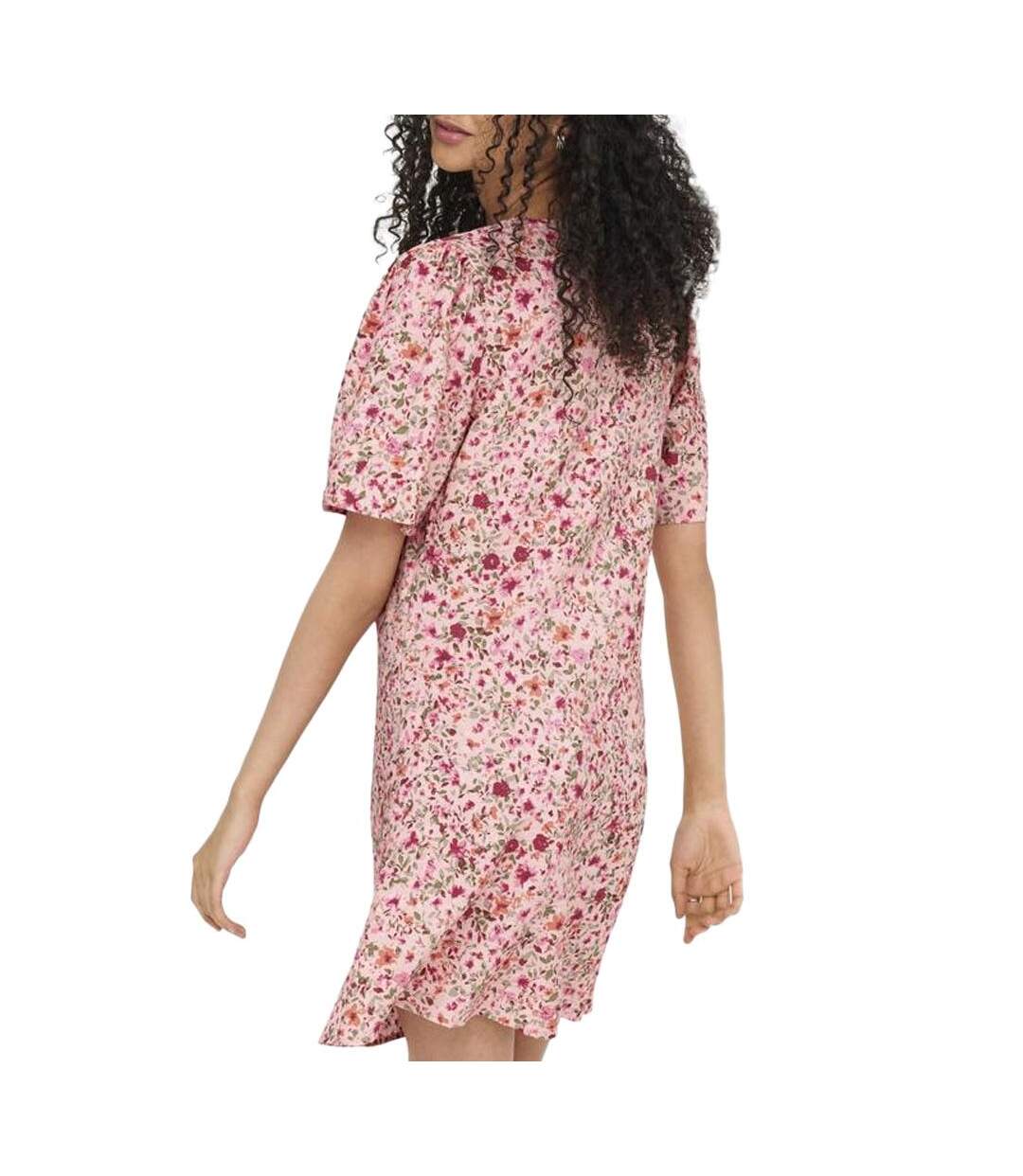 Robe rose à fleurs femme jdy carrie-2