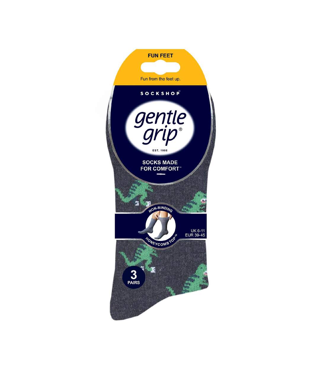 6 Pairs Mens Non Elastic Patterned Socks-2
