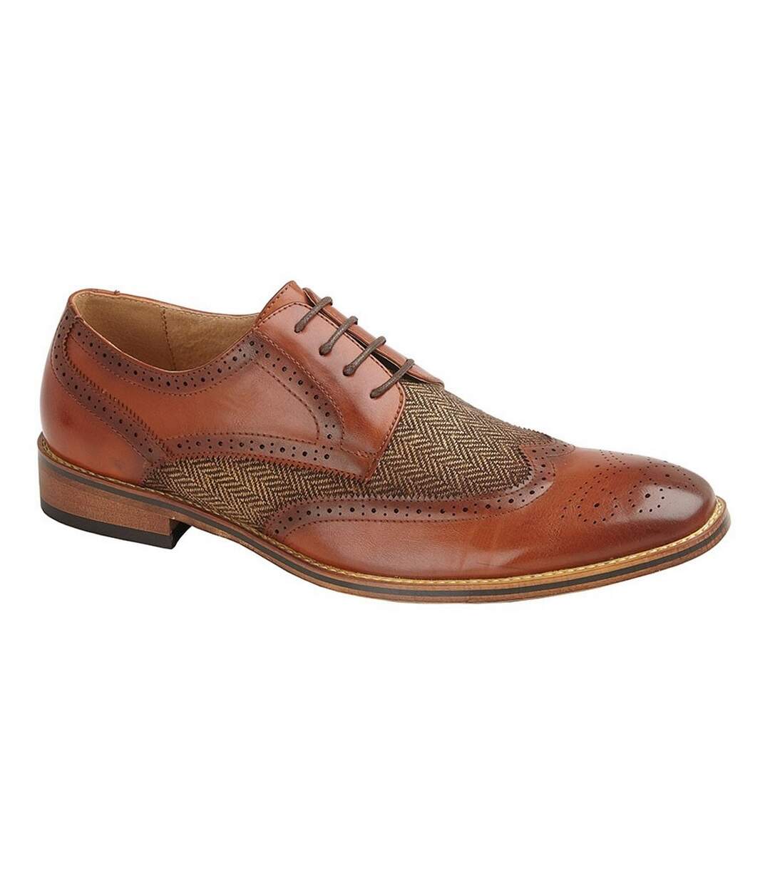 Chaussures brogues homme marron clair Goor