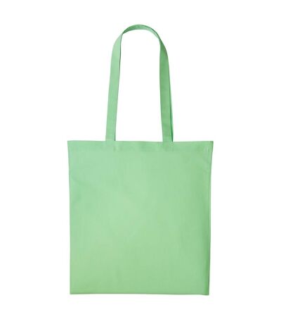 Plain Strong Shoulder Shopper Bag (Pastel Green) (One Size)