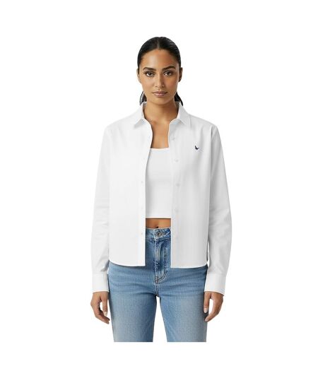 Womens/ladies Classic Twill Long-sleeved Shirt Bright White Jack Wills