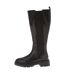 Womens/ladies tenley leather elasticated knee-high boots black Dune London-4