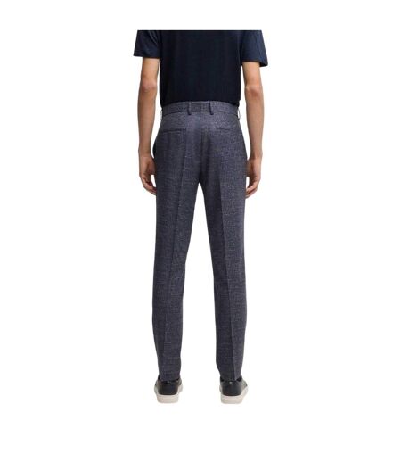 Mens H-genius Cotton Blend Tapered Chinos Dark Blue Boss
