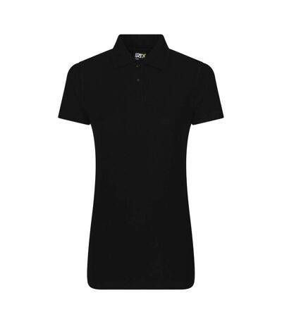 PRO RTX Womens/Ladies Pro Piqu Polo Shirt (Black)