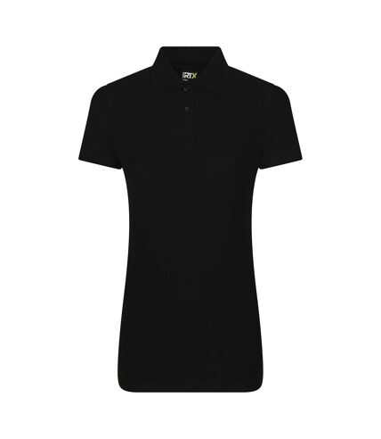 PRO RTX Womens/Ladies Pro Piqu Polo Shirt (Black)