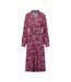 Womens/ladies A-line Midi Dress Black Pink French Connection-2