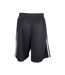 Mens Quick Dry Basketball Shorts Black White Spiro-2