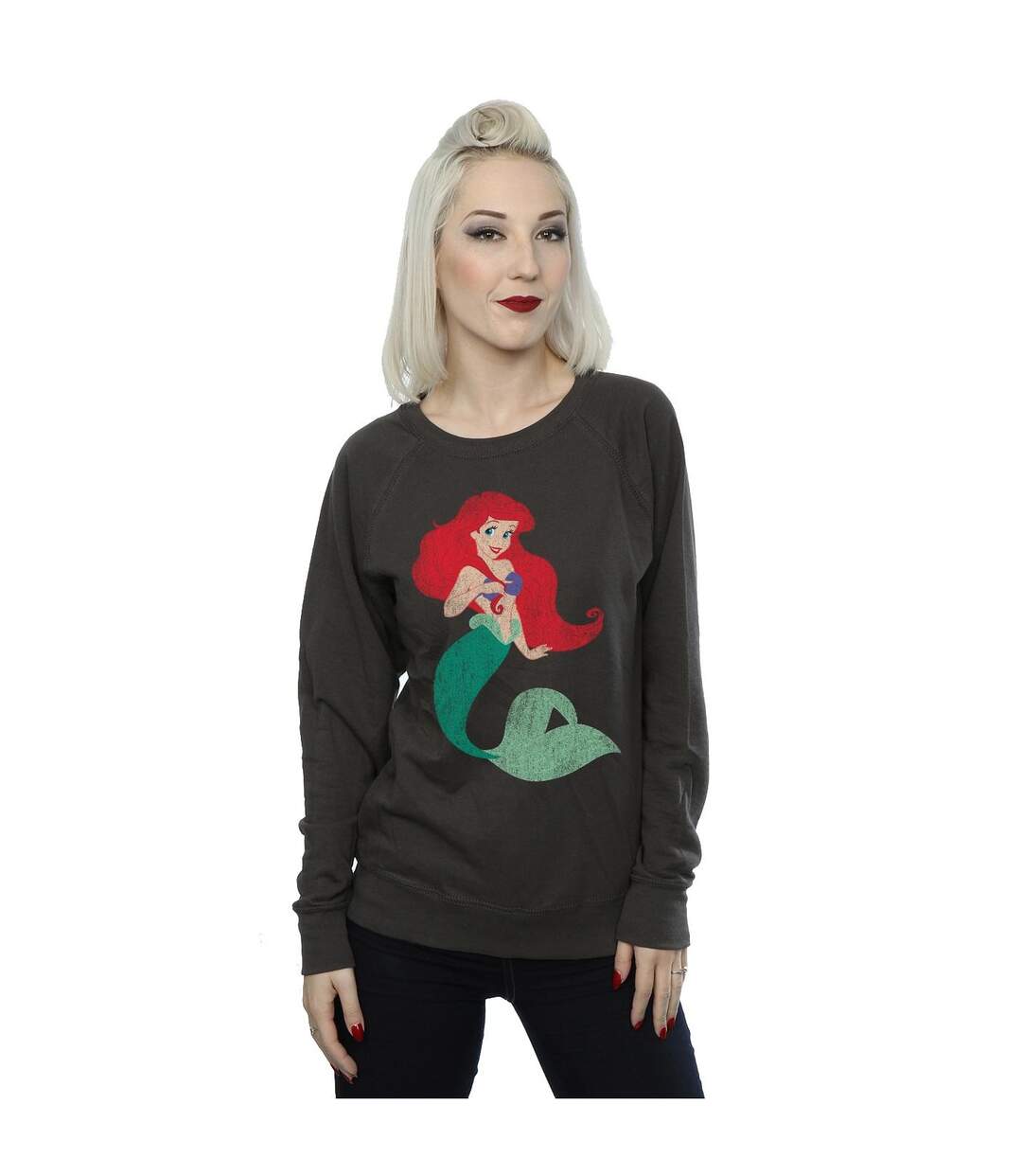 Disney Princess - Sweat CLASSIC ARIEL - Femme (Graphite clair) - UTBI10132-2