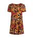 Womens/ladies nuri printed eco liva tunic caramel Weird Fish-1