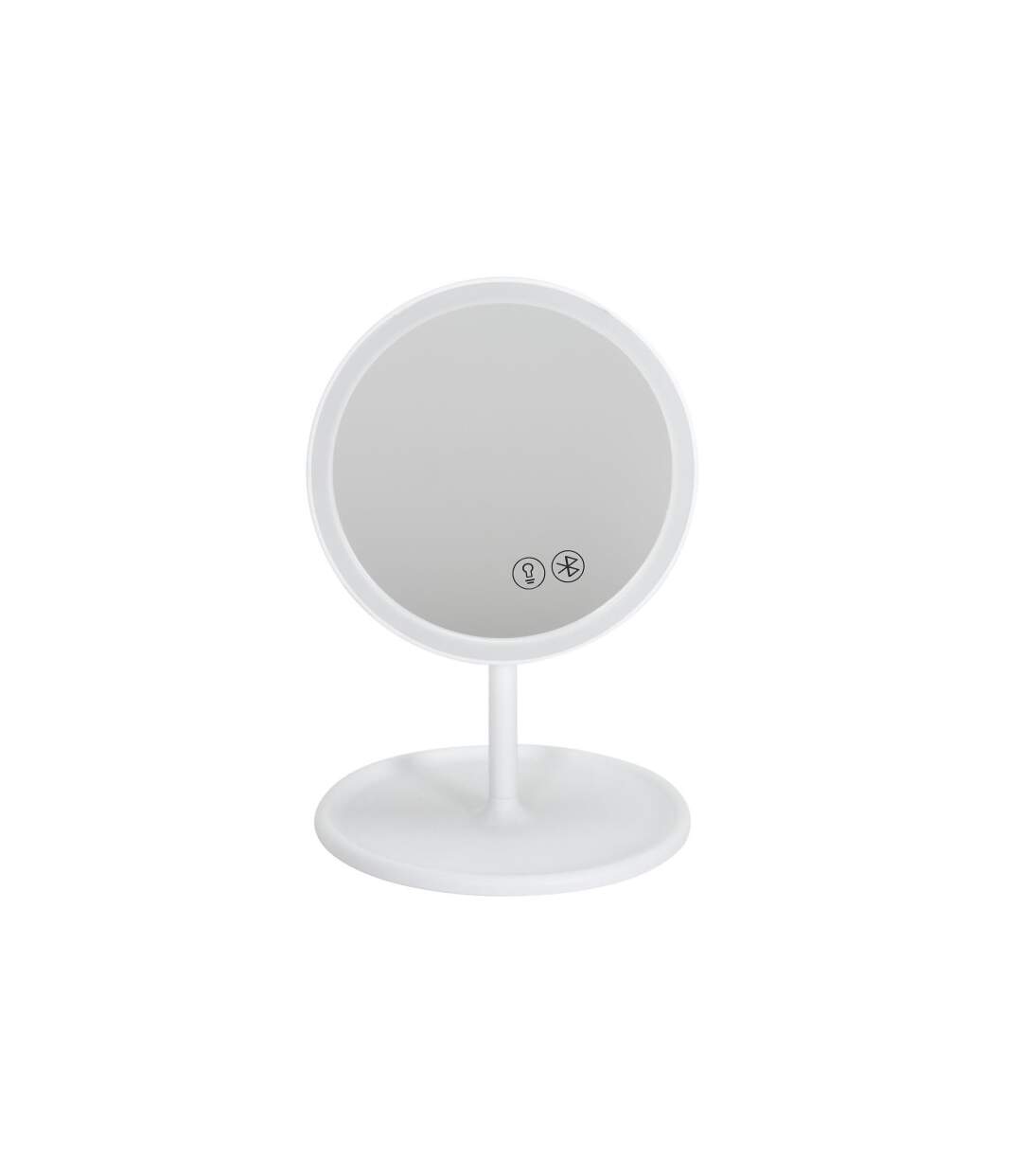 Miroir Lumineux Led Sans Fil Enceinte 26cm Blanc-3