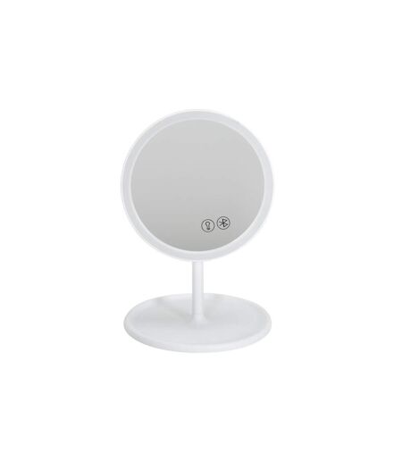 Miroir Lumineux Led Sans Fil Enceinte 26cm Blanc