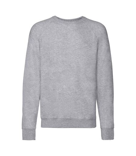 Fruit Of The Loom Mens Lightweight Raglan Sweatshirt (240 GSM) (Heather Grey) - UTBC2653
