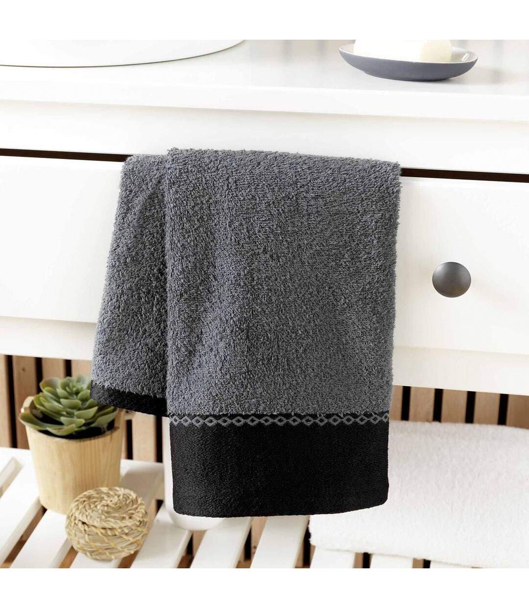 Serviette de Toilette Majesty 50x90cm Anthracite-3